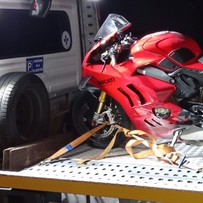 ducati motorcycle on a truck