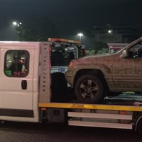 Jeep Grand cherokee on a tow truck